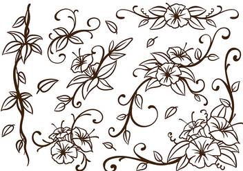 Liana Swirl Flower Vector - vector #406965 gratis