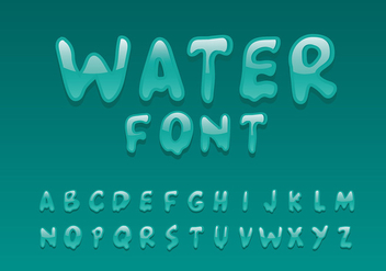 Water Font Vector - vector #406975 gratis