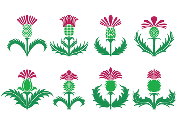 Thistle Vector Icons - vector #407935 gratis