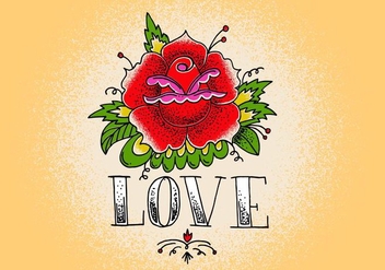Love Tattoo Rose - бесплатный vector #408325