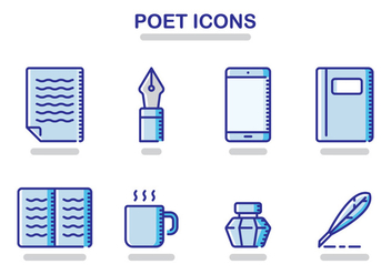 Poet Icons - Free vector #408445