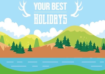 Free Holiday Vector Landscape - Free vector #408645