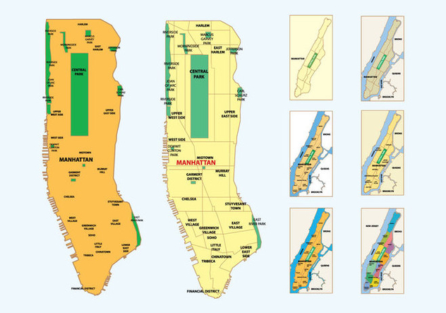 Free Manhattan Map - Free vector #409315
