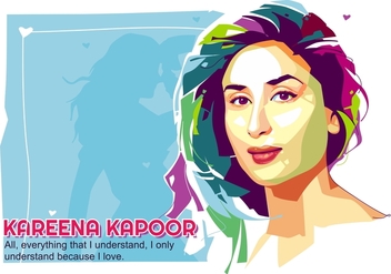 Kareena Kapoor - Bollywood Life - Popart Portrait - бесплатный vector #410895