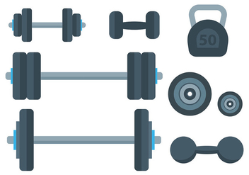Free Dumbell Icons Vector - vector gratuit #413435 