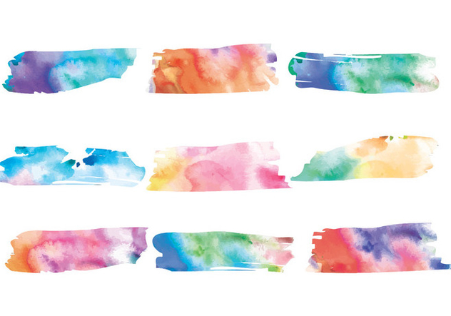 Vector Watercolor Patches - Free vector #413635