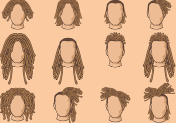 Dreads Men Hair Style - vector gratuit #413855 