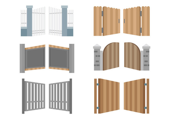 Free Open Gate Icons Vector - Free vector #413885