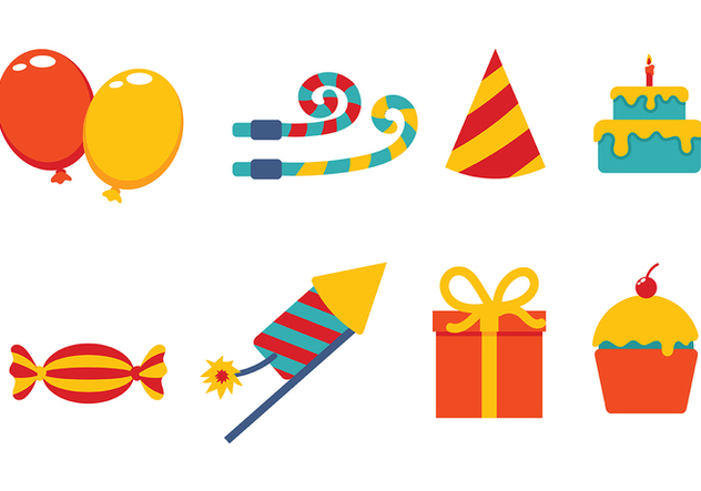Party Icons Vector - Free vector #415125