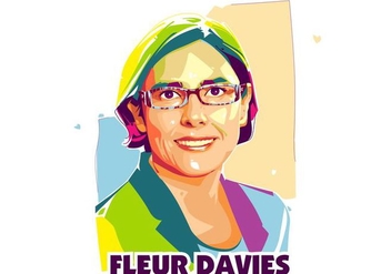 Fleuer Davies - Scientist Life - Popart Portrait - vector gratuit #415135 