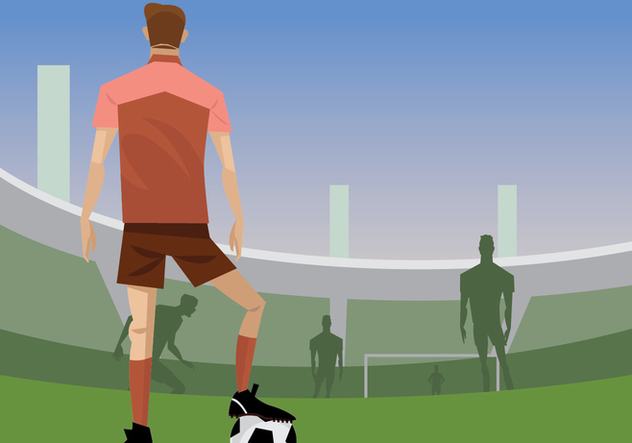 Soccer Player Ready to Free Kick Vector - Kostenloses vector #415795