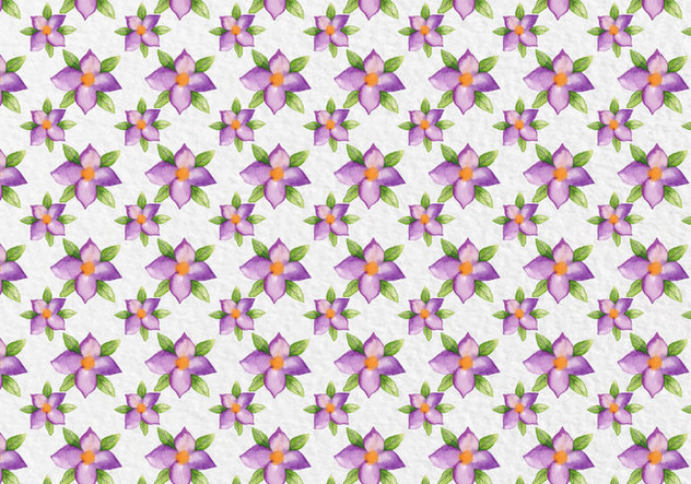 Free Vector Watercolor Purple Flowers Pattern - vector gratuit #419435 