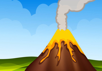 Erupting Volcano Mountain Vector - Kostenloses vector #420965