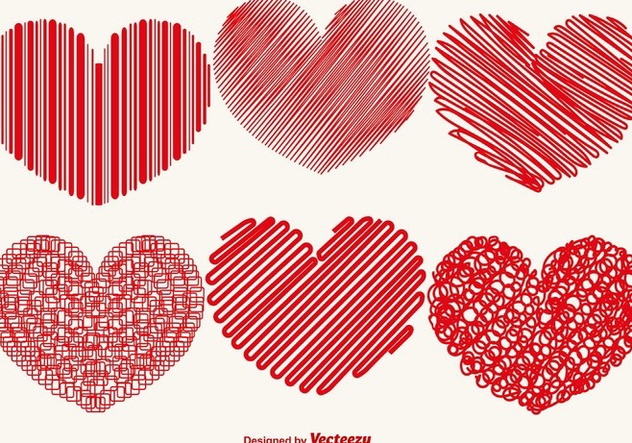Vector Collection Of Abstract Hearts - Kostenloses vector #421455