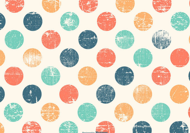 Cute Colorful Polka Dot Grunge Background - vector #422845 gratis