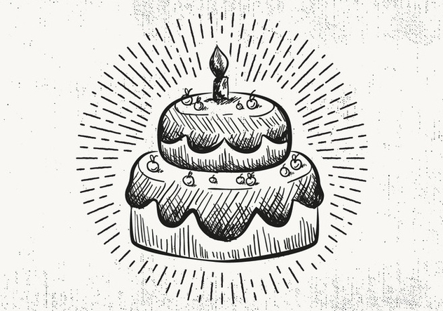 Free Hand Drawn Cake Background - vector gratuit #423125 
