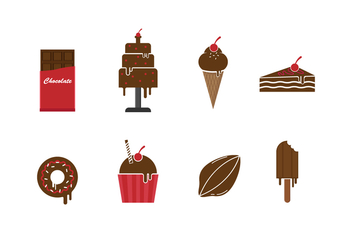 Free Set of Chocolate Icons - vector #424035 gratis