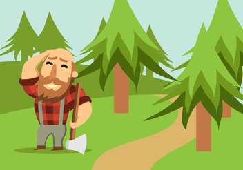 Lumberjack With Axe - Free vector #424165