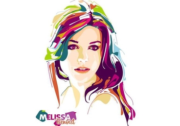 Melissa Benoist Vector Popart Portrait - vector #424195 gratis