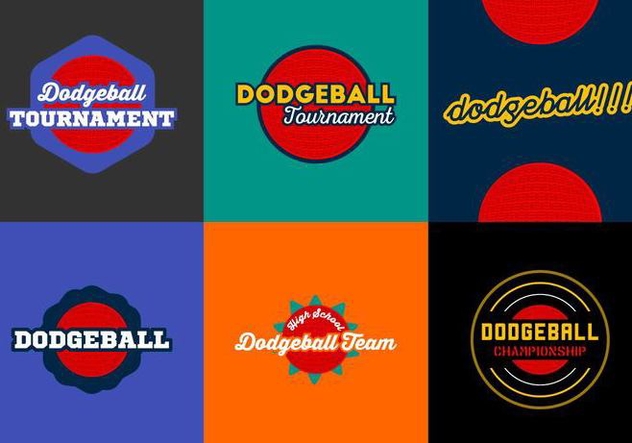 Free Dodgeball Badges Vector Pack - Free vector #424875