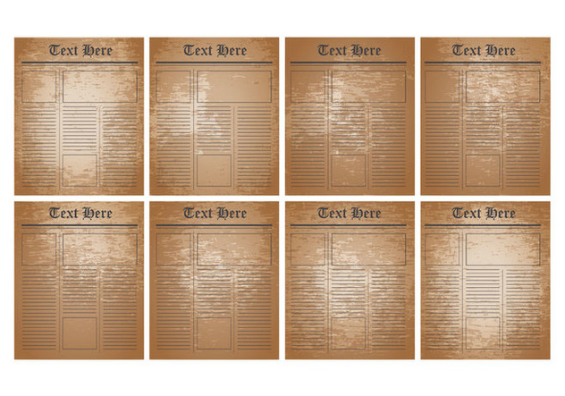 Free Old Newspaper Template Vector - vector gratuit #425355 