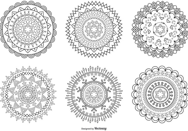 Abstract Flower Shapes - vector #425415 gratis