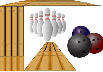 Perspective Bowling Lane Vectors - vector #425675 gratis