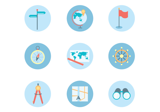 Flat Icons of Navigation Theme - Kostenloses vector #425765