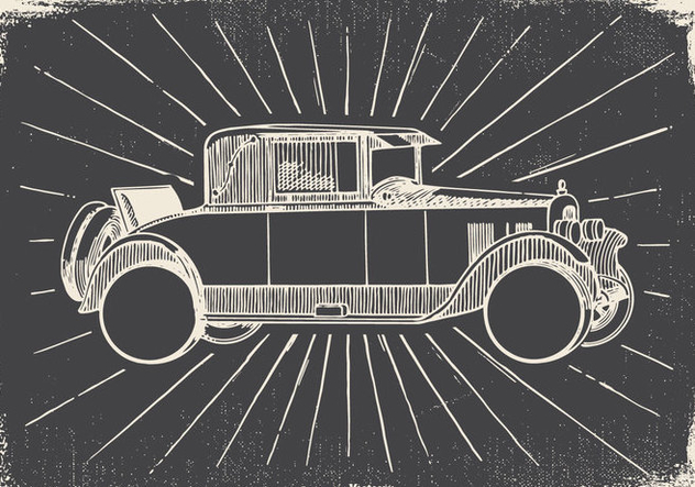 Sketchy Vintage Car Illustration - Free vector #425835