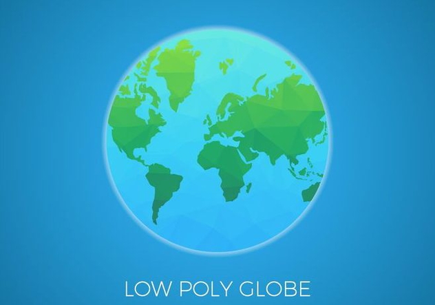 Free Low Poly Background Globe Vector - Free vector #425845