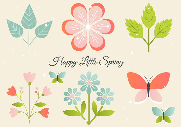 Free Floral Greeting Vector Elements - Kostenloses vector #426705