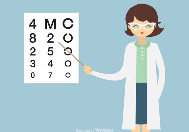Cartoon Female Eye Doctor Vector Free Vector Download 427515 | CannyPic