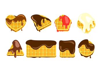 Waffle With Variation Jam Free Vector - vector #429375 gratis