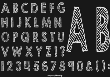 Hand Drawn Alphabet Collection - vector #429895 gratis