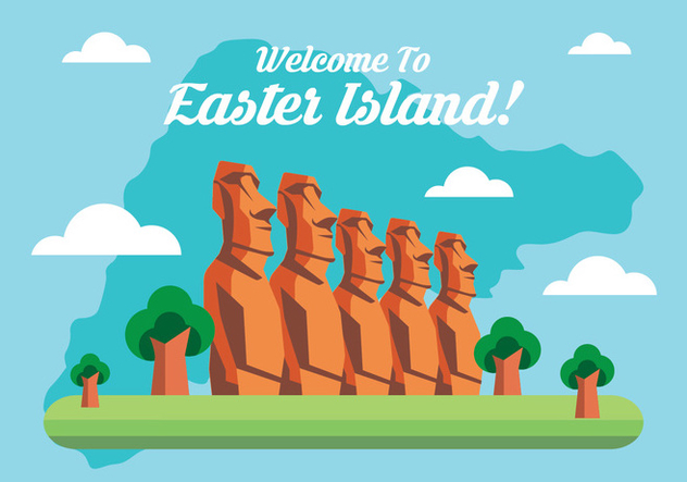 Easter Island Statue - vector gratuit #430175 