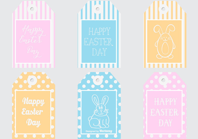 Easter Gift Tags Collection - бесплатный vector #432475