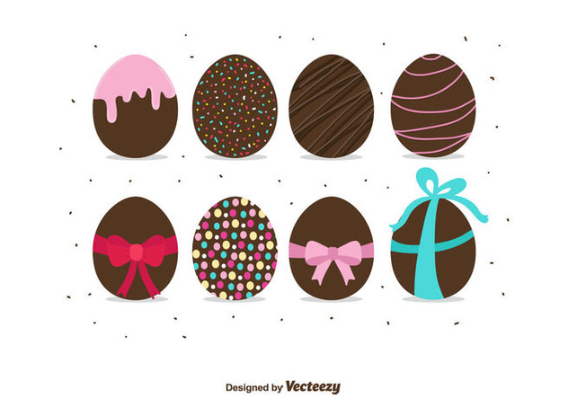 Chocolate Easter Eggs Vector - Free vector #432515