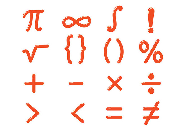 Shiny Math Symbols Vector - Free vector #432745