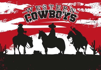 Gaucho Cowboy Western Vintage Illustration - бесплатный vector #433585