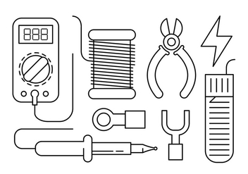 Free Linear Soldering Vector Elements - Free vector #434695