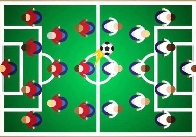 Subbuteo Soccer Illustration Vector - Free vector #434715
