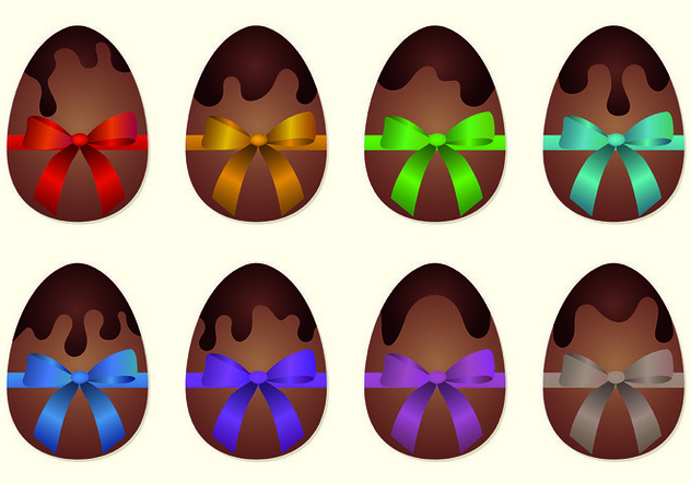 Vector Of Chocolate Easter Eggs - vector #435525 gratis