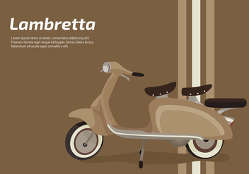 Lambretta Classic Scooter Free Vector - Kostenloses vector #436325