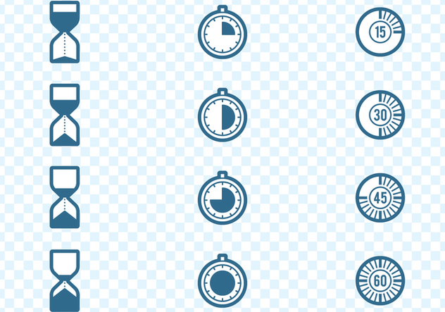 Timers Icons Set - Free vector #437045