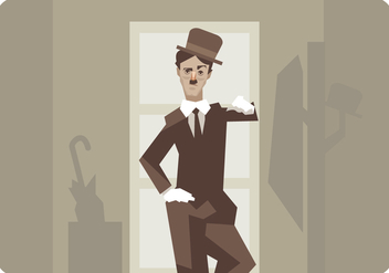 Charlie Chaplin Standing Vector - Free vector #437135
