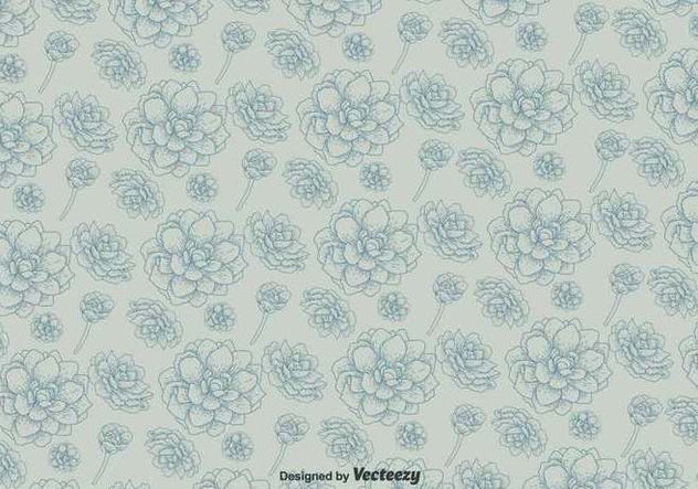 Vector Pattern With Flowers On Background - Free vector #437335