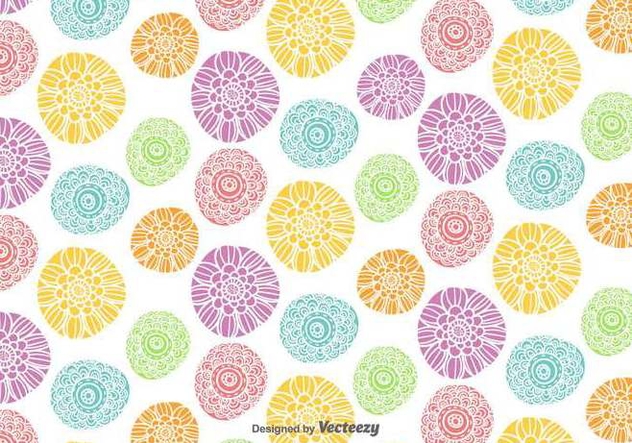 Vector Colorful Flowers Pattern - Free vector #439585