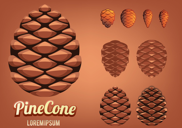 Pine Cone Logo - Free vector #440515