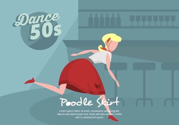 Poodle Skirt Illustration - бесплатный vector #441145