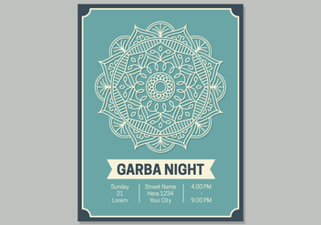 Garba Poster Template - vector #441595 gratis